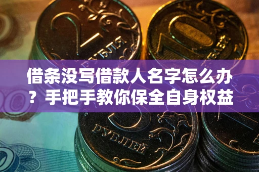 北京借条没写借款人名字怎么办？手把手教你保全自身权益