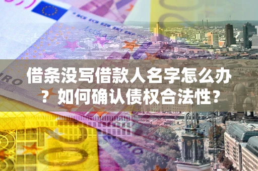 北京借条没写借款人名字怎么办？如何确认债权合法性？