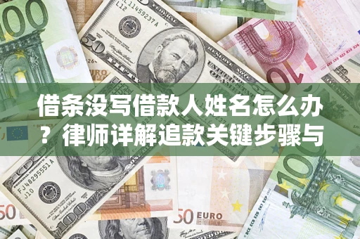 北京借条没写借款人姓名怎么办？律师详解追款关键步骤与证据链构建