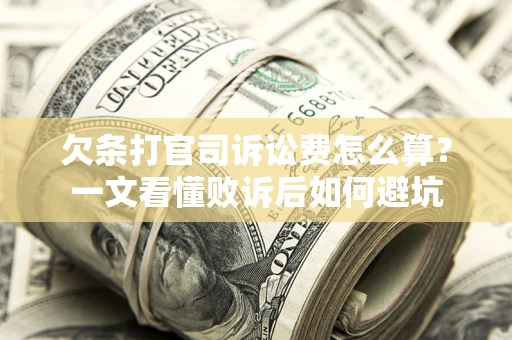 北京欠条打官司诉讼费怎么算？一文看懂败诉后如何避坑